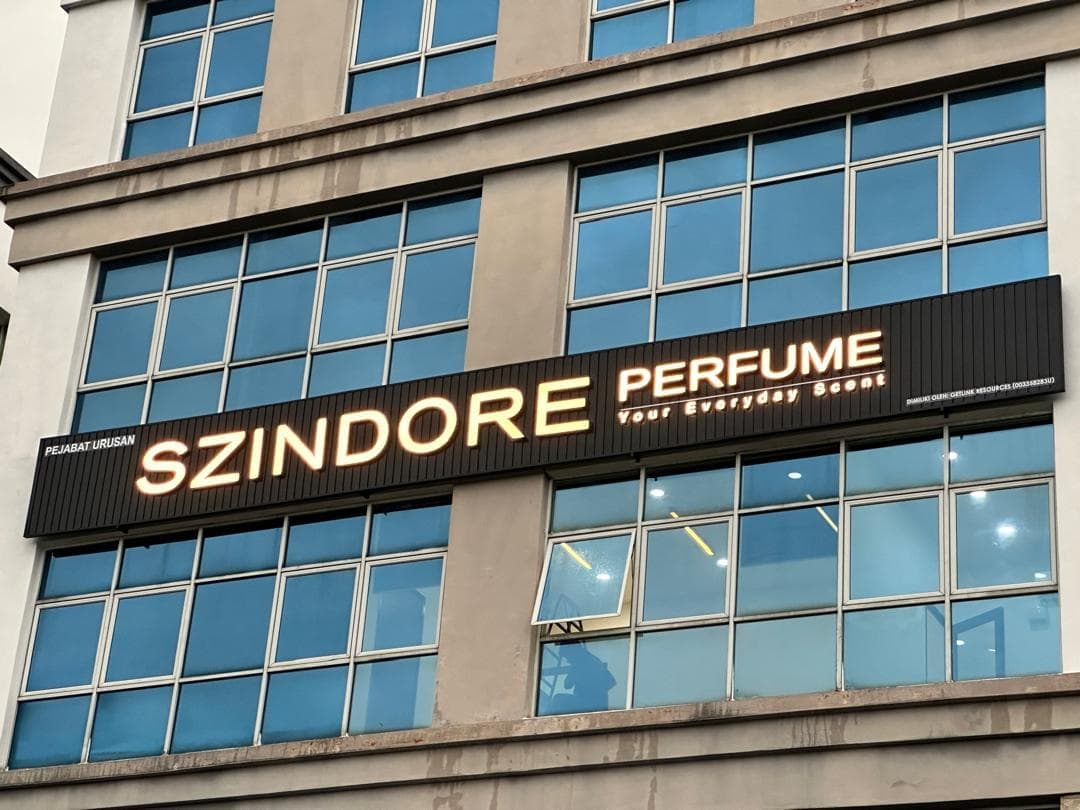 Perfume Signboard 3D Frontlit Aluminium Panel